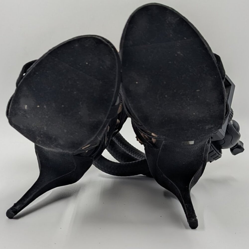 DIBA Black Velvet Strappy Gladiator Stiletto Sandals, Size 7.5M - NEVER WORN - Picture 7 of 7